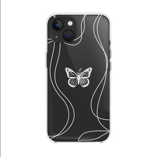 Butterfly-Line-Art-Iphone-13-Silicon-Case
