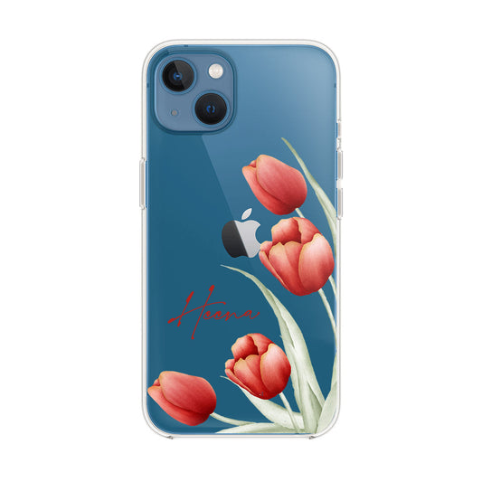 Red-Tulip-Name-Iphone-13-Silicon-Case