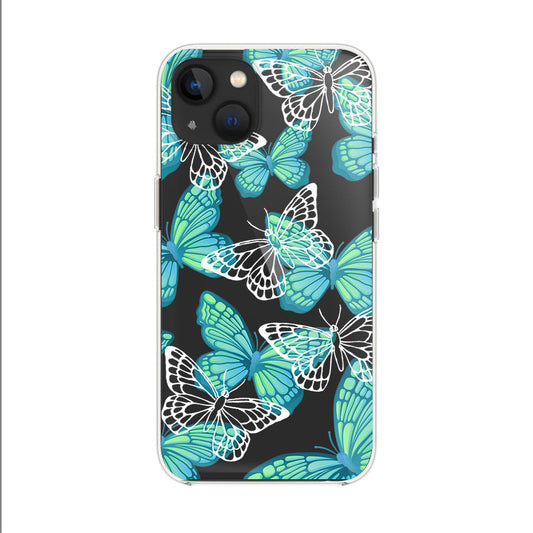 Teal-Magic-Butterfly-Iphone-13-Silicon-Case